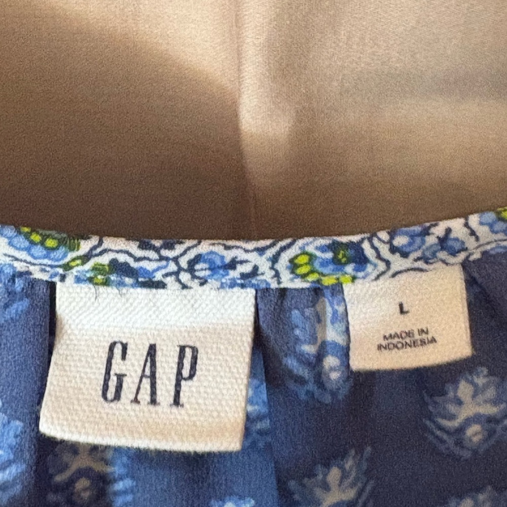 Blue Patterned Boho Dress Gap - Picture 3 of 11